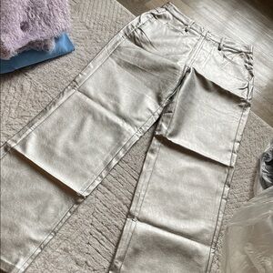 Chic Silver Straight Leg Women's Jeans